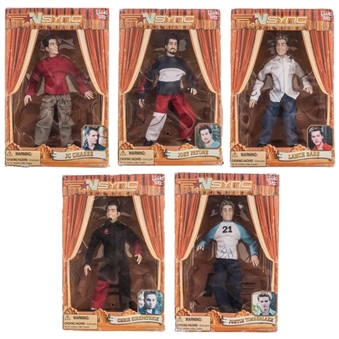 Lot of (5) N*Sync Single Signed Figurines in Original Packaging (PSA/DNA)